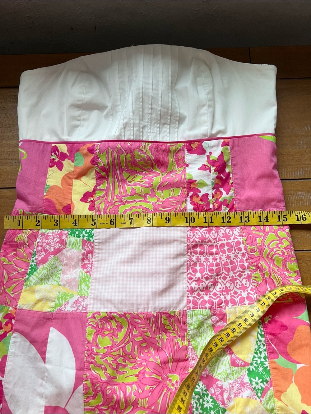 Lilly Pulitzer Franco Patchwork Strapless Dress 2000’s Preppy Mini Size 6 - Picture 12 of 14